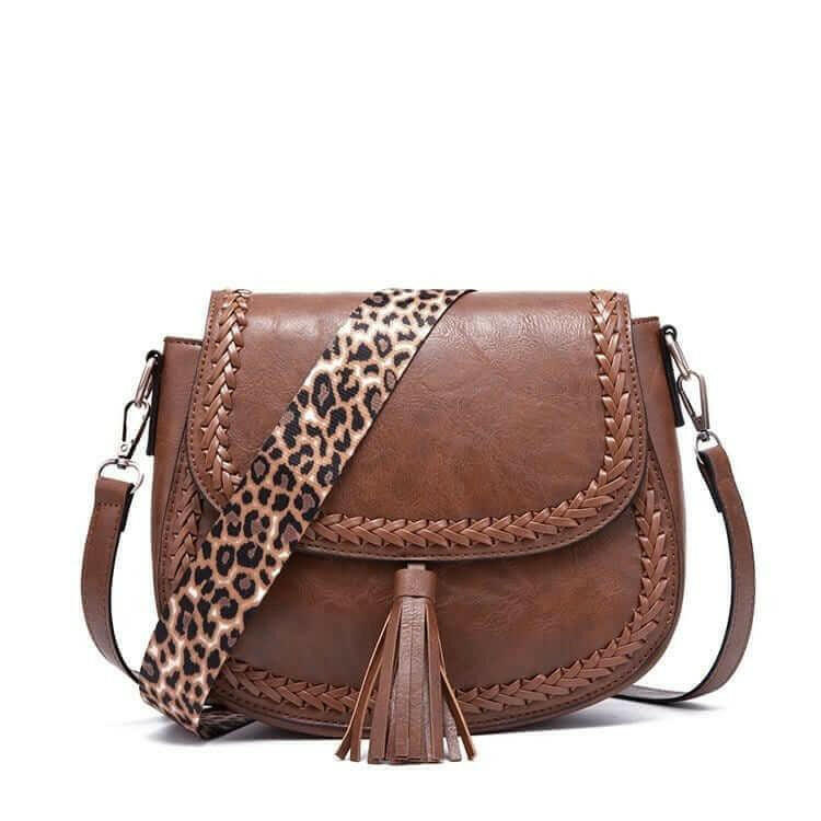 Stylish Vegan Leather Saddle Bag - The JOELLE by Nichole Collection - The Nichole Collection