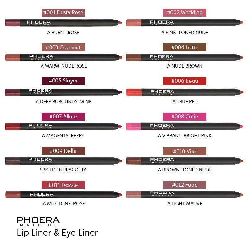 Waterproof Matte Lipliner Pencil - Long-Lasting Color - The Nichole Collection