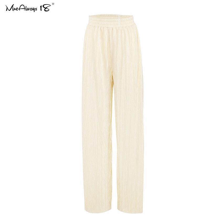 Wide Leg Pleated Pants - The Nichole Collection